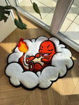 Charmander Cartoon Fluffy Cloud - 3D Hand-Tufted Custom Rug 2